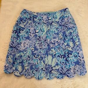 Lilly Pulitzer Luxletic Monica Scallop Golf Skort in Saltwater Blue